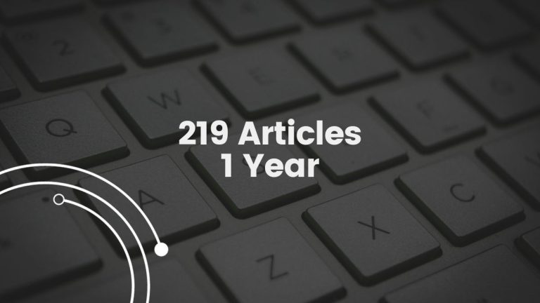 How to Write 219 Articles in 1 Year